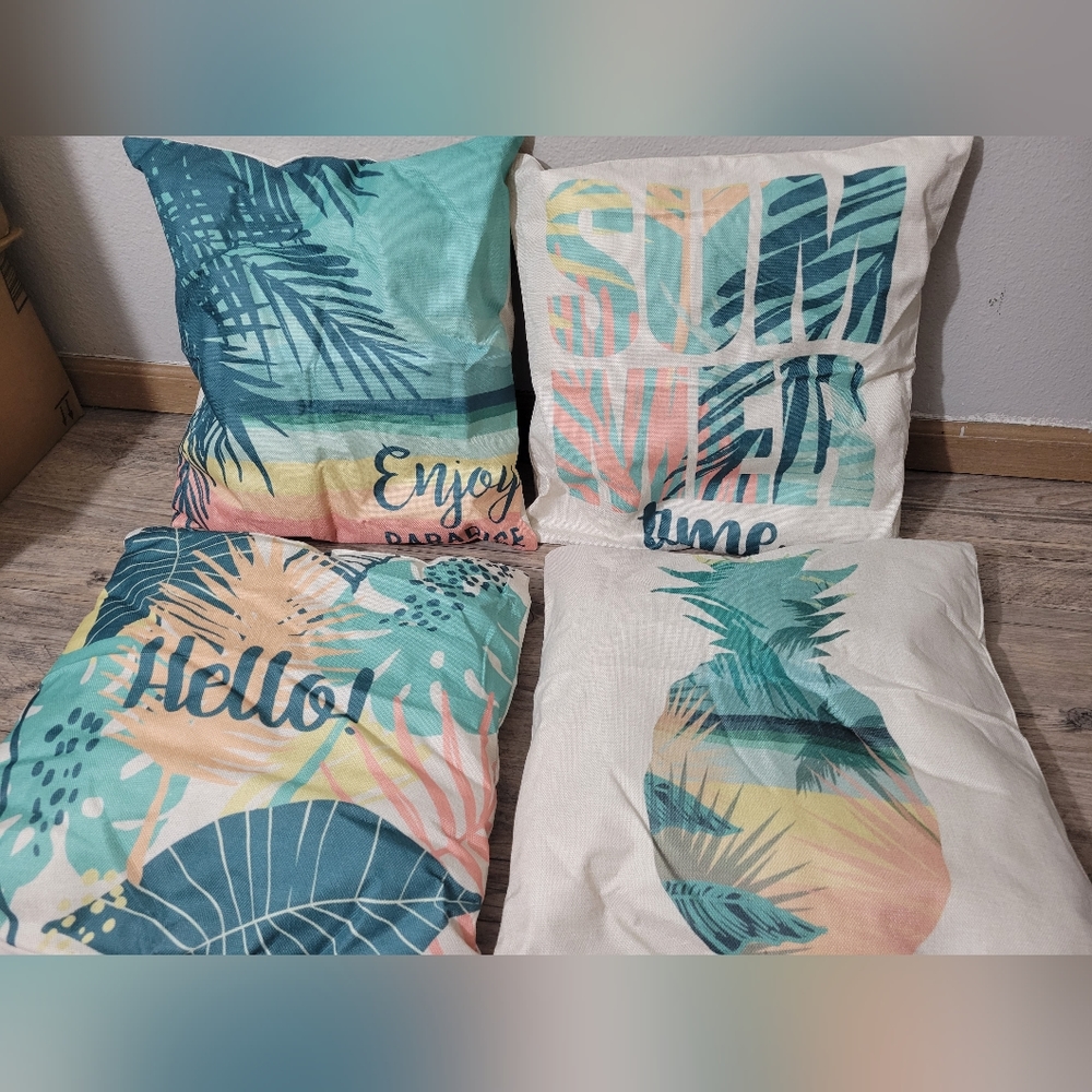Hello Summer Decorative Pillows Set